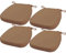 Orumrud 40x38x33CM(3CM Dicke) Stuhlkissen, Gartenstuhl Sitzkissen, Esszimmerstuhl Sitzkissen, waschbar, mit Reißverschluss, Riemen, rutschfestes Sitzkissen für Gartenstuhl (Licht Braun 4 Stück)
