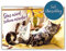 bsb Gute Besserung Karte - liebevolle Karte gute Besserung mit Katze - Alles Gute Karte mit Umschlag - Grußkarte zur Genesung für die Liebsten - Genesungskarte in 11,5 x 17,0 cm