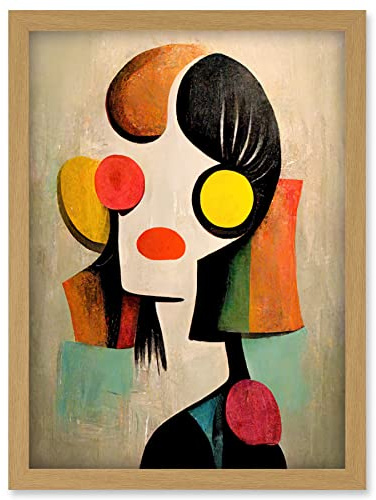 Doppelganger33 LTD Minimalist Abstract Pop Art Portrait Artwork Framed Wall Art Print A4