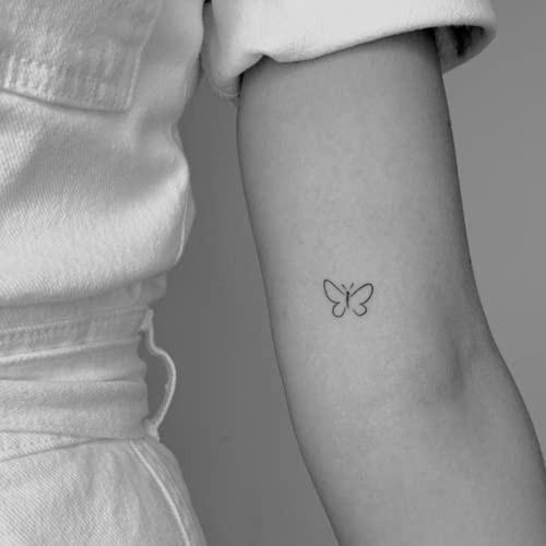Inkster Tattoo - Kleiner Schmetterling | vegane & wasserfeste Temporäre Tattoos für Erwachsene - EU-Kosmetikzertifizierte Farbe - revolutionäres 2 Wochen Tattoo | Premium Klebetattoos & Fake Tattoo