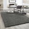 VIMODA Hochflor Teppich Prime Shaggy Langflor Wohnzimmer Schlafzimmer Modern Farben, Farbe:Anthrazit, Maße:70x140 cm