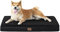 BEDSURE Lit orthopédique pour Chiens de Taille Moyenne - 91 x 69 x 7,6 cm - Coussin Moelleux - Tapis Lavable - Noir pour Chiens de Taille Moyenne