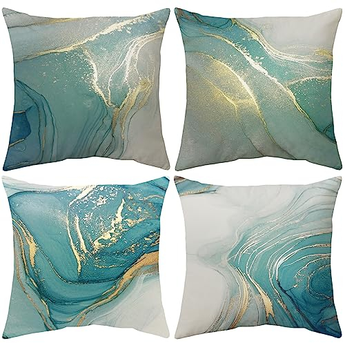 ARNTY Kissenbezug 45x45, Kissenbezüge 4er Set Dekokissen Kissenbezüge Dekoration Outdoor Kissenhülle Dekokissen für Schlafzimmer, Sofa, Stuhl, Bett, Garten (Strand, Velvet)
