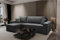 Kaiser Möbel, Ecksofa mit schlaffunktion, mit Bettkasten, Schlafsofa Atos, Designer Sofa, Modern Design Couch, Polsterecke, Freistehend, Polsterung Samt, Graphit Links