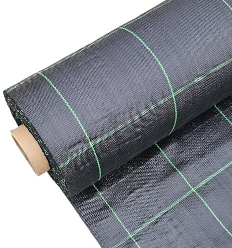 Rete Telo Pacciamatura 100 Gr/Mq L. 100 mt. in Varie Misure Pacciamante Antialaga Antierbacce Nero Telo per Orto, Giardino, Tessuto Permeabile all'Acqua, Barriere Contro Le Infestanti (1,65m x 50m)