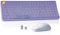 Kabellose transparente Tastatur und Maus, UBOTIE Violett, 100 Tasten, 2,4 GHz, USB-Empfänger, Tastatur-Maus-Set mit einstellbarer optischer DPI-Maus für PC, Laptop, Tablet