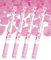 Max. Größe (80 cm) Partykanone Partypopper Streamer ®Auto-schmuck (4 Stück, rosa Rosenblätter)
