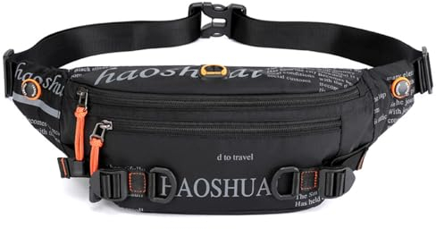 FANDARE Sac Poitrine Homme Sac de Taille Sacoche Bandouliere Sac à Bandoulière Sac d'épaule Sacs à Dos porté Travers Sacoche Sac Business Sac portés épaule Sac de Sport Noir