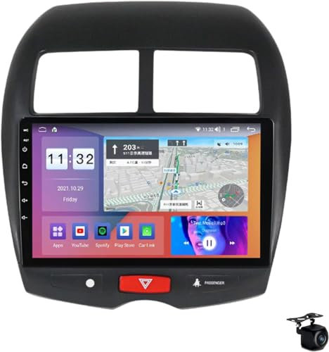 HTXPSM Android 12 Doppio DIN Lettore multimediale Ricevitore Video per M-ITSUBISHI ASX 2010-2016 9 Navigatore satellitare GPS DSP Integrato FM BT WiFi SWC 4G 5G Carplay Mirror Link Lettore Vide