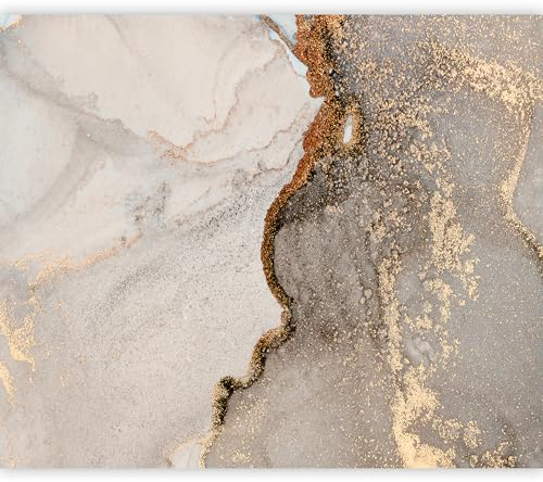 murando Fototapete Premium-Vlies Steinwand 500x350cm Foto Tapete Wohnzimmer Vliestapete XXL Motivtapeten Bildtapete 3d Effekt Wand Dekoration Marmor Marmoroptik Abstract Braun-Beige a-B-10088-a-a