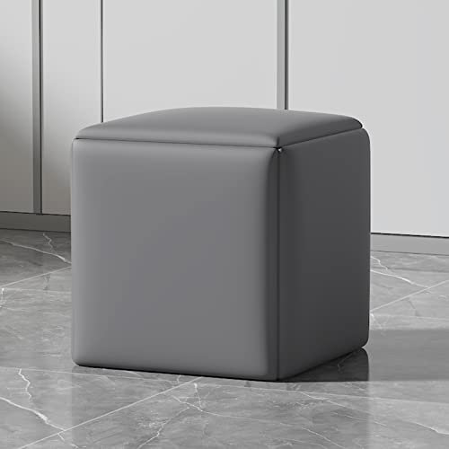 Cube Stuhl mit Drehrollen - Mehrzweck Stapelbar Ottomane Hocker - 5 in 1 für Wohn- & Esszimmer - Stilvoller Kunstleder Fußhocker & Bank