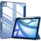 ProCase Funda para iPad Air 13 M3 2025 / M2 2024 y iPad Pro 12.9 2022 2021 2020 2018, Carcasa Protectora Smart Cover Transparente con Ranura de Lápiz para iPad Air 13 y 12.9 Inch (Azul Marino)