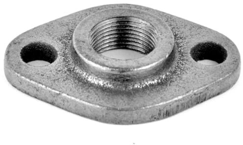 Home Invasion - Flansch, oval, Gusseisen, schwarz, 3/4 Zoll – 20 x 27 mm