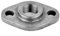 Home Invasion - Flansch, oval, Gusseisen, schwarz, 3/4 Zoll – 20 x 27 mm