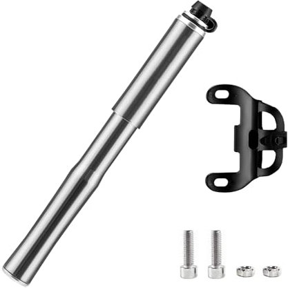 QUMOX Pompa per biciclette portatili per mini bici pompa per biciclette ad alta pressione - Adatto a presta e schrader - pompa per pneumatici per biciclette per bici da strada, montagna e BMX