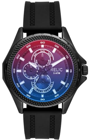 RELIC Herren Julian Multifunktion, Schwarze Legierung Uhr, ZR16028