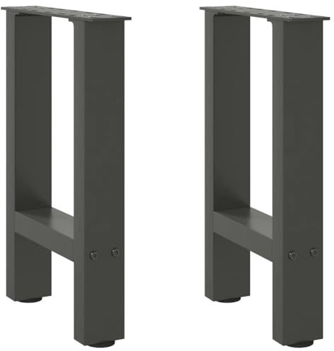 vidaXL Couchtischbeine Anthrazit 2 Stk. 28x(42-43) cm Stahl