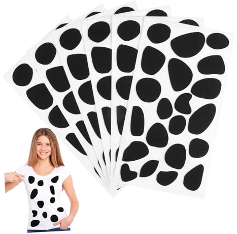 ADOCARN 6sheets Adhesive Felt Stickers Tacky Glue Fabric Strips for DIY Festival Clothing Decorations Felt Crafting Kit Office Product