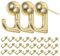 DOITOOL 50 Stück Stecknadeln zum Aufhängen Schlüsselhaken selbstklebende Haken Clip Haken schwere Ausführung Ring Wandnägel Hochleistungs-Stecknadeln Wandstecknadel Zinklegierung Golden