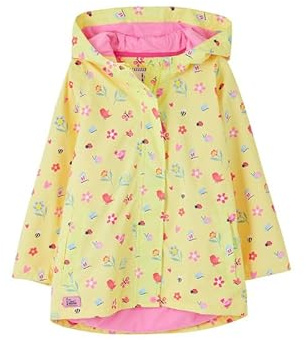 LightHouse Girls Olivia Waterproof Raincoat - Kids Lined Breathable Windproof Spring Summer Outdoor Coat With Hood - Spring Garden - 2-3 Years