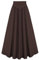 SCARLET DARKNESS Maxi gonna da donna vittoriana vintage elastica a vita alta gonna medival, Marrone scuro, S