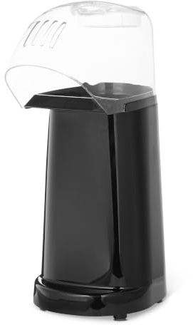 Amazon Basics Heißluft-Popcorn-Maschine mit integriertem Messbecher, 16 Tassen, 1400 W, Schwarz