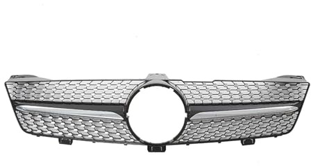 Kühlergrill Für Benz Für CLS Für W219 Für CLS350 Für CLS500 2005-2008 Front Glänzend Schwarz Für GTR Style Racing Grille Stoßstangengitter Gitter Vorne(Diamond-Chrome Black)