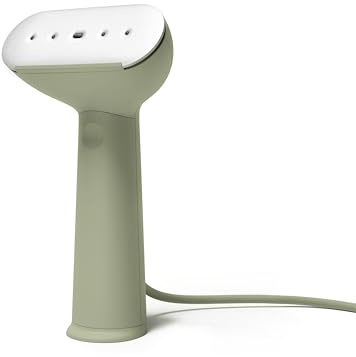 Steamery Handheld Clothes Steamer Cirrus 3, 1200W, UK-Plug, Heated Ironing Plate, Fast Heat Up, Garment Wrinkle Remover (green)