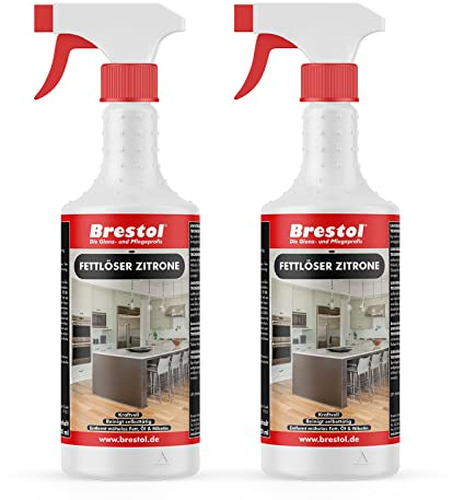 Limpiador universal con aroma a limón, 2 x 750 ml, desengrasante listo para usar, eliminador de nicotina, limpiador multiusos – limpiador de cocina desengrasante limpiador de campana extractora