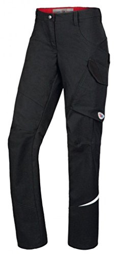 BP 1981-570-32 Schmale Arbeitshose für Damen - Schlanke Silhouette - Stretchmaterial - Elastischer Bund - 65% Polyester, 35% Baumwolle - Lange Passform - Größe: 42l - Farbe: schwarz