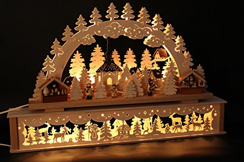 SchwibboLa Original Erzgebirgischer Schwibbogen Lichterbogen FREIE Auswahl (Motiv4: 72x45cm (BxH))