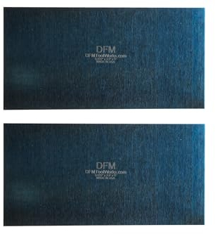 DFM Tool Works Rectangle Card Scraper - Precision Cabinet Multi-use Scraper for Woodworking, Wood Fine Finishers, Glue Scraper, Quality Handcrafted Card Shaping Tool - Made in USA, 2 Quantity - Blue