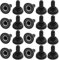 sourcing map 20Stk. Mini 6mm Gewinde Kippschalter wasserdicht Gummikappe Abdeckung schwarz DE de