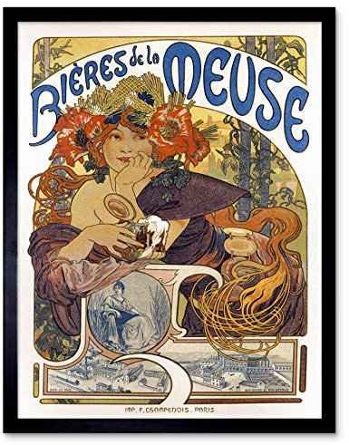 Wee Blue Coo Bier der Maas, Paris, Frankreich Gerahmter Druck 30x40 cm