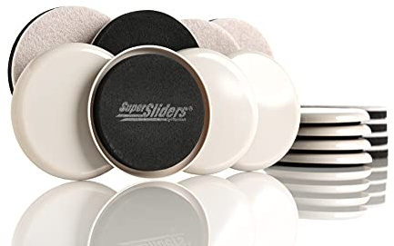 Super Sliders 4734795N All Floor Types Reusable Furniture Movers Sliders 3-1/2, Linen, Value Pack