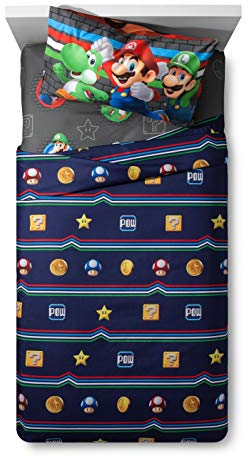 Super Mario Trifecta Fun Bettlaken-Set, 4-teilig