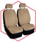 Saferide 2er Set Autositzbezüge PKW universal | Auto Sitzbezüge Velourslederimitat Beige für Airbag geeignet | für Vordersitze | 1+1 Autositze vorne