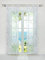 ESLIR Schiebegardinen Set 2er Flächenvorhänge Gardinen mit Schlaufen Schiebevorhang Transparent Schlaufenschal mit Zweige Muster Voile Weiß-Grau BxH 57x245cm 2 Stück