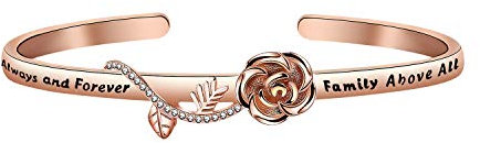 CENWA Inspiriertes Geschenk für Fans, Geschenk für immer und ewige Familie über allem, Manschettenarmband, 2.36 inch, Kupfer