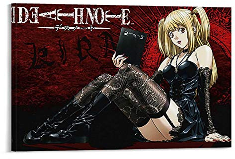 DANSHI Death Note Misa Amane Poster dekorative Malerei Leinwand Wandkunst Wohnzimmer Poster Schlafzimmer Malerei 12x18inch(30x45cm)