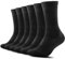 TUUHAW 6 Paar Sportsocken Herren Damen Laufsocken Gepolstert Lange Baumwollsocken Schwarz Weiß Grau Atmungsaktiv Sneaker Socken, Schwarz 39-42