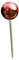 Jürgen Bocker Garten-Ambiente Rosenkugel 15 cm Edelstahl rot poliert mit Stab 80 cm Gartenstecker Dekokugel Dekorationskugel Kugel