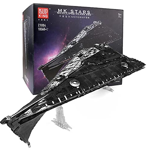 Mould King 21004 Dreadnought der Eclipse-Klasse Weltraumzerstörer-Modellbausteine,Raumschiff der MOC-Kriegsserie, Space Wars-Modellbausatz für große Raumschiffe, mit -Technologie kompatibles