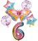 DIWULI Schmetterling Luftballons 6 Jahre - Zahl Geburtstag