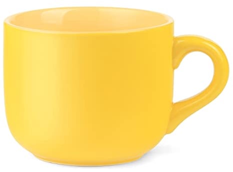 MACHUMA 650ML/22OZ Large Ceramic Coffee Mug, Big Tea Cup for Office and Home, Dishwasher and Microwave Safe (Yellow)
