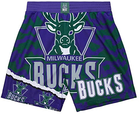 M&N Milwaukee Bucks JUMBOTRON Basketball Shorts - XL