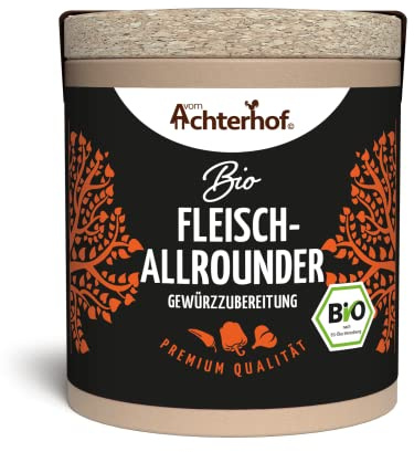 Fleischallrounder Gewürzzubereitung Bio 65g | universell einsetzbares Fleischgewürz | Milde Schärfe | Bio-Qualität | vom Achterhof