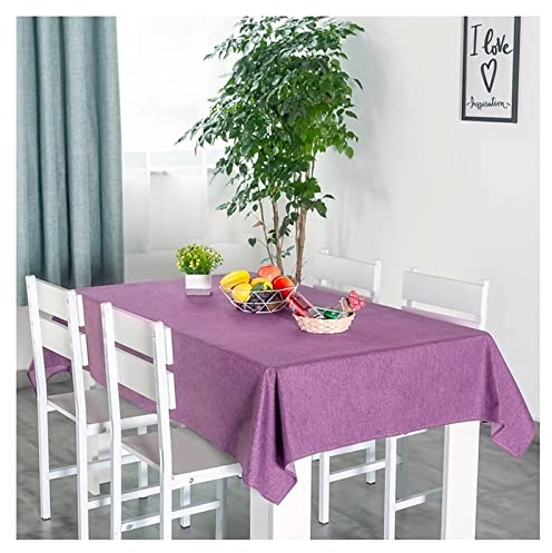 Wachstuchtischdecke Karo Meterware Tischtuch Karneval Einfache Volltonfarbe Tischdecke Rechteckig Retro Tisch Decken Leinen Violett Tischschutz Dekoration 68X68Cm
