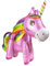 3D Unicorn Foil Balloon, 1pk, Easy to Blow Up Round Balloon, Inflatable Party Props for Girls and Boys, Perfect Hen Party props, Celebrations and Event Decorations