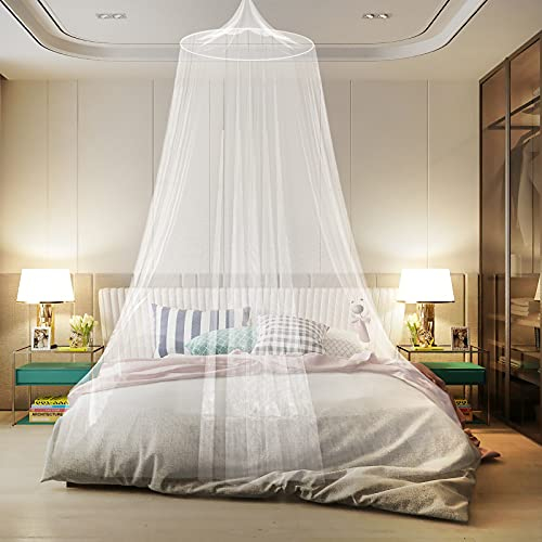 faburo Moustiquaire de Lit, Moustiquaire Lit Grande pour Lit Bébé, Ciel de lit pour bébé, Grande Moustiquaire, Enfants, Garçons, Filles, lit d'enfant, lit de Fille oulit de Taille réelle (XL)